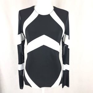 Joseph Ribkoff Blouse Top Black and White Size 6